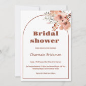 Invitation Élégante Fête des mariées en terre cuite à arc fle (Devant)