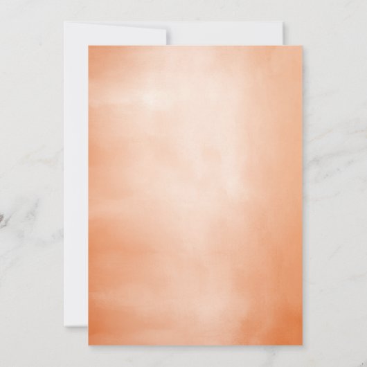 Invitation Élégante Fête des mariées en terre cuite douce Flo (Dos)