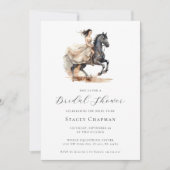 Invitation Élégante Fête des mariées équestre de mariée (Devant)