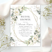 Invitation Elégante Fête des mariées Eucalyptus aux Roses Bla