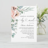 Invitation Elégante Fête des mariées Eucalyptus Du Pavot Par  (Debout devant)