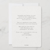 Invitation Elégante Fête des mariées Eucalyptus Par Courrier (Dos)