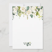 Invitation Elégante Fête des mariées Eucalyptus White Roses (Dos)