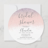 Invitation Elégante Fête des mariées Faux Ombré Parties scint (Devant)