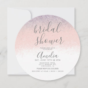 Invitation Elégante Fête des mariées Faux Ombré Parties scint
