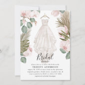 Invitation Elégante Fête des mariées Feuille à sec Boho Orchi (Devant)