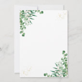 Invitation Élégante Fête des mariées Feuille Eucalyptus Budge (Dos)