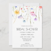 Invitation Élégante Fête des mariées Fleur sauvage (Devant)