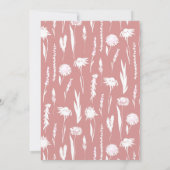 Invitation Elégante Fête des mariées Fleur sauvage aquarelle (Dos)