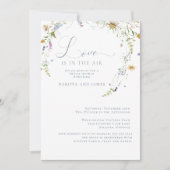 Invitation Élégante Fête des mariées Fleur sauvage Couples (Devant)
