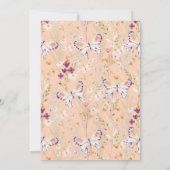 Invitation Élégante Fête des mariées Fleur sauvage de Peach B (Dos)