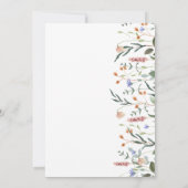 Invitation Élégante Fête des mariées Fleur sauvage de prairie (Dos)