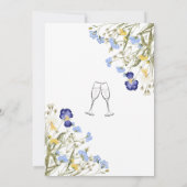 Invitation Élégante Fête des mariées Fleur sauvage de prairie (Dos)