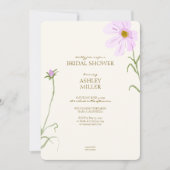 Invitation Élégante Fête des mariées Fleur sauvage de ressort (Devant)