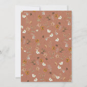 Invitation Élégante Fête des mariées Fleur sauvage en terre c (Dos)