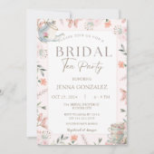 Invitation Elégante Fête des mariées Fleur sauvage Floral Tea (Devant)