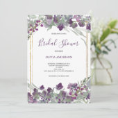 Invitation Élégante Fête des mariées Fleur sauvage Florale (Debout devant)