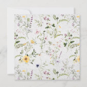 Invitation Élégante Fête des mariées Fleur sauvage Lavender (Dos)