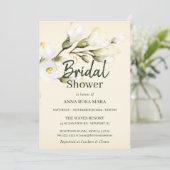 Invitation *~* Elégante Fête des mariées fleurie Rose de plag (Debout devant)