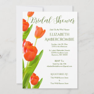 Invitation Élégante Fête des mariées florale