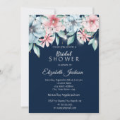Invitation Élégante Fête des mariées florale (Devant)