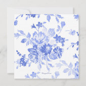 Invitation Élégante Fête des mariées florale (Dos)