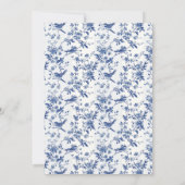 Invitation Elégante Fête des mariées florale aux oiseaux de C (Dos)