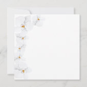 Invitation Elégante Fête des mariées florale blanche nuptiale (Dos)