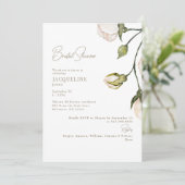 Invitation Élégante Fête des mariées florale Blush (Debout devant)