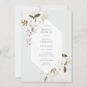 Invitation Élégante Fête des mariées florale bohème (Devant)
