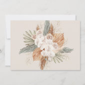 Invitation Elégante Fête des mariées florale Boho (Dos)