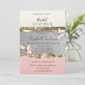 Invitation Élégante Fête des mariées florale chic (Debout devant)