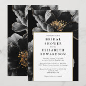 Invitation Élégante Fête des mariées Florale Chic Moderne (Devant / Derrière)