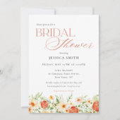 Invitation Élégante Fête des mariées florale d'agrumes (Devant)