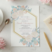 Invitation Elégante Fête des mariées florale de Boho