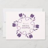 Invitation Elégante Fête des mariées florale de couleur pâle (Devant)