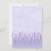 Invitation Élégante Fête des mariées florale de lavande (Dos)