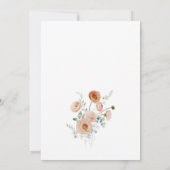 Invitation Élégante Fête des mariées florale de printemps (Dos)