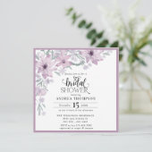 Invitation Élégante Fête des mariées florale de printemps (Debout devant)