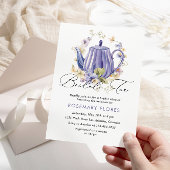 Invitation Elégante Fête des mariées florale de thé nuptial