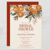 Invitation Élégante Fête des mariées florale d'ivoire