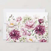 Invitation Elégante Fête des mariées Florale Élégante (Dos)