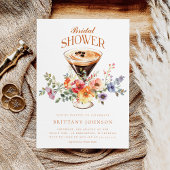 Invitation Elégante Fête des mariées Florale Espresso Martini