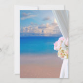 Invitation Elégante Fête des mariées Florale été Ocean Beach (Dos)