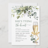Invitation Elégante Fête des mariées florale Eucalyptus (Devant)
