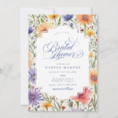 Invitation Élégante Fête des mariées florale Fleur sauvage es (Devant)