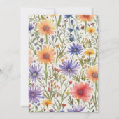 Invitation Élégante Fête des mariées florale Fleur sauvage es (Dos)