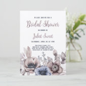 Invitation Elégante Fête des mariées florale Fleur sauvage Pa (Debout devant)