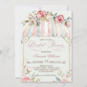 Invitation Élégante Fête des mariées Florale française (Devant)