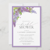 Invitation Elégante Fête des mariées florale Lilac (Devant)